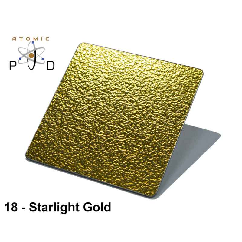 Starlight Gold Textured Polished Gold PVD Finish Atomic PVD