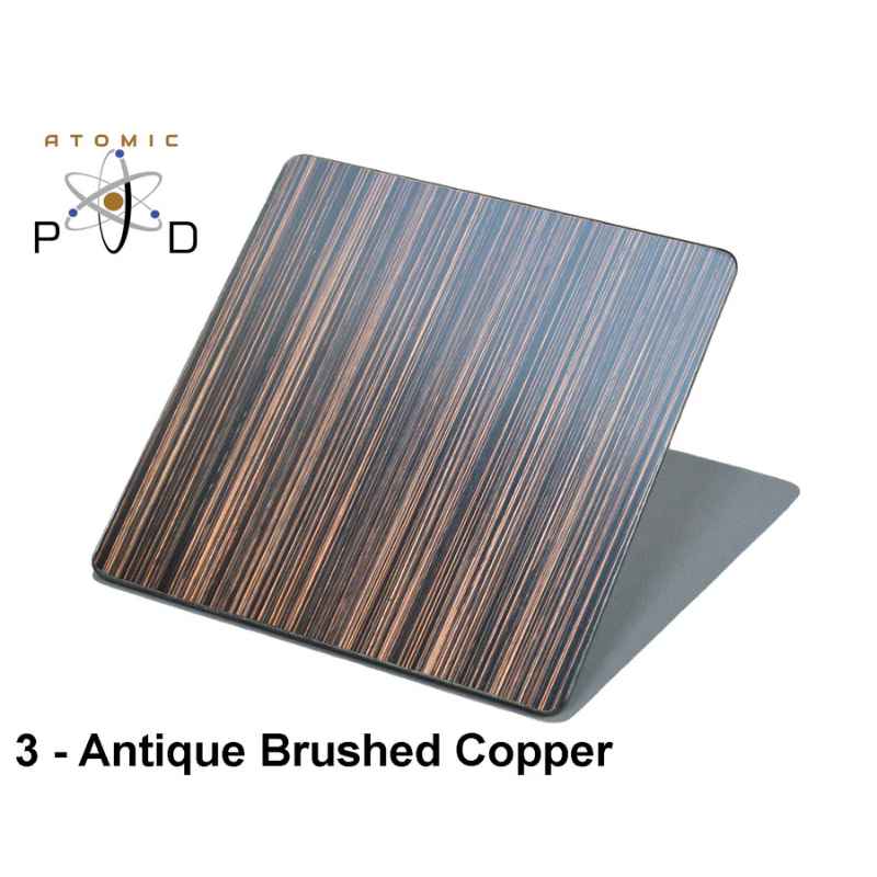 Antique Brushed Copper Electroplated Stainless Steel Sheet Atomic PVD