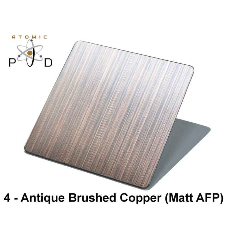 Antique Brushed Copper Patina Electroplated Stainless Steel Sheet with AFP Anti-Finger Print Coating Atomic PVD