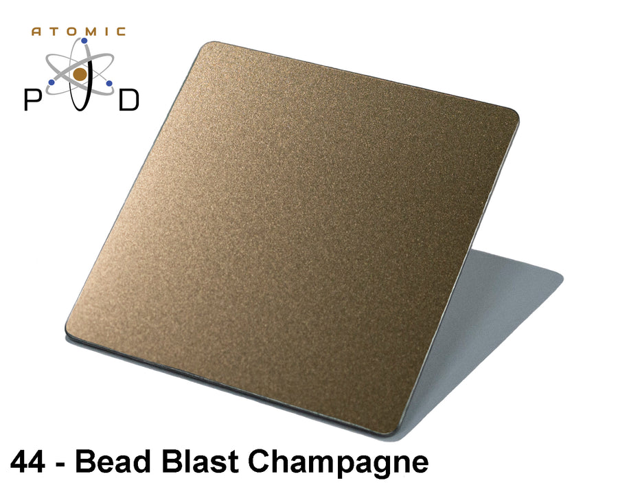 Bead Blast Champagne Gold PVD Finish Stainless Steel Sheet Atomic PVD