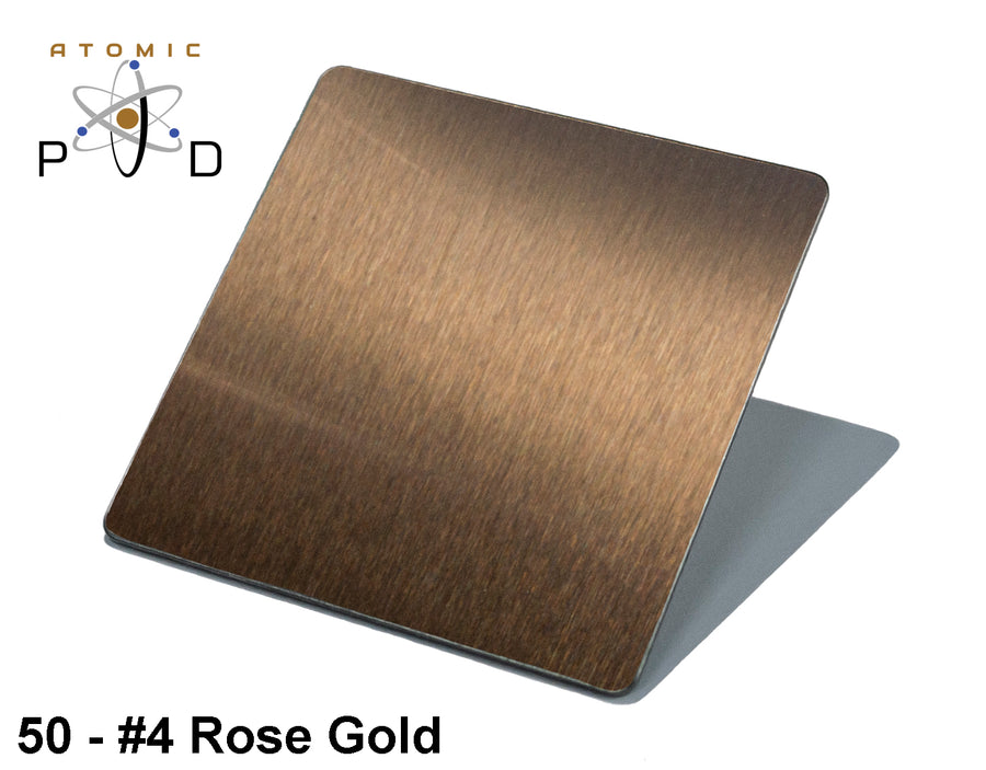 #4 No4 Rose Gold PVD Finish Stainless Steel Sheet Atomic PVD