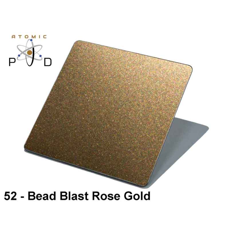 Bead Blast Rose Gold PVD Finish Stainless Steel Sheet Atomic PVD