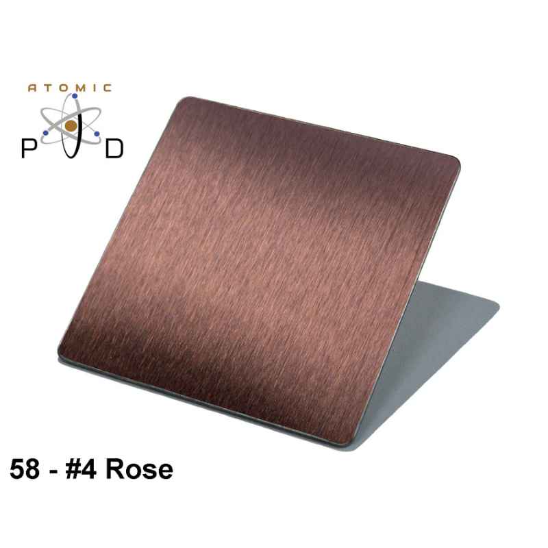#4 No4 Rose PVD Finish Stainless Steel Sheet Atomic PVD