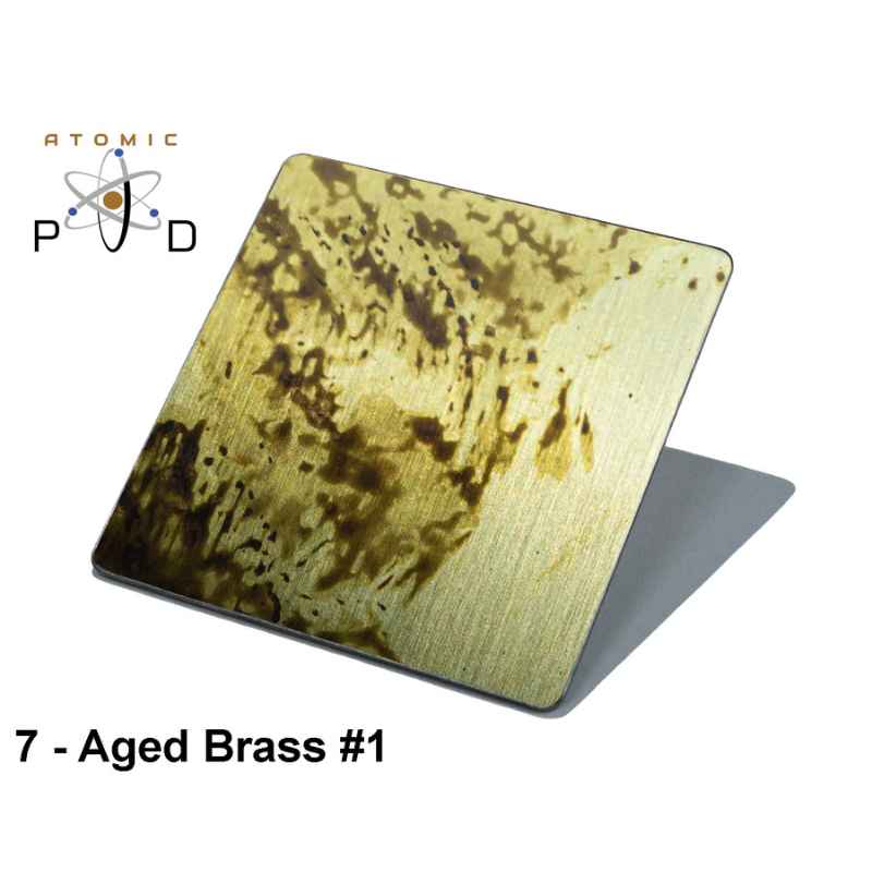 Aged Brushed Brass Electroplated Patina Finish Stainless Steel Sheet Atomic PVD