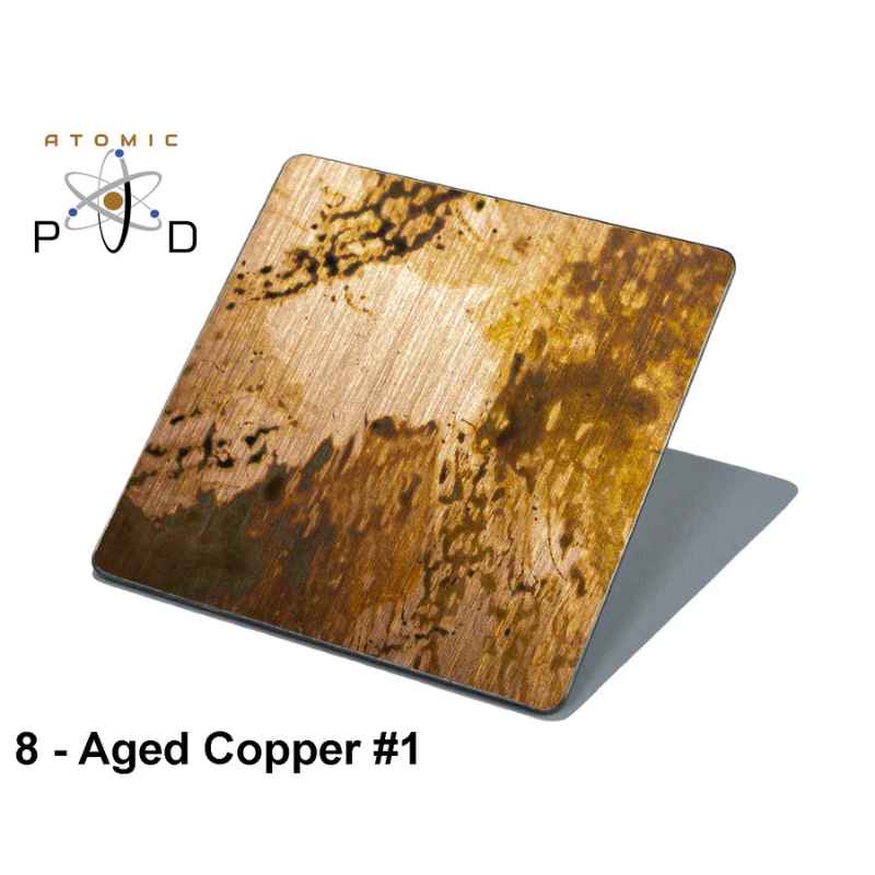 Aged Copper Brushed Electroplated Patina Stainless Steel Sheet Atomic PVD