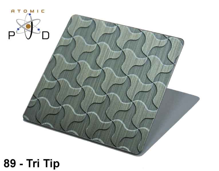 Tri Tip Bronze Embossed Electroplated Stainless Steel Sheet Atomic PVD