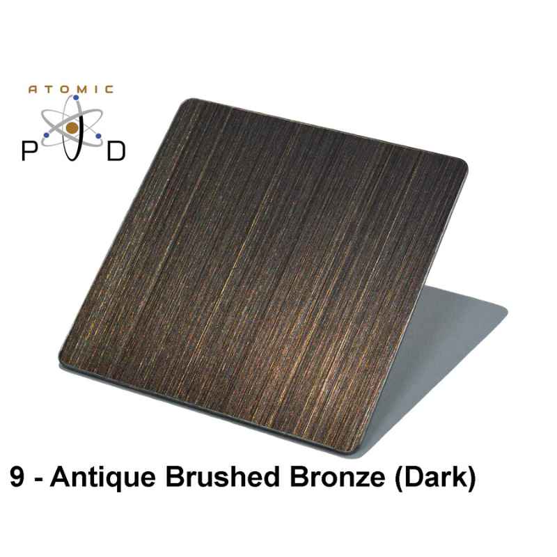 Antique Brushed Bronze Dark Electroplated Finish Stainless Steel Sheet Atomic PVD