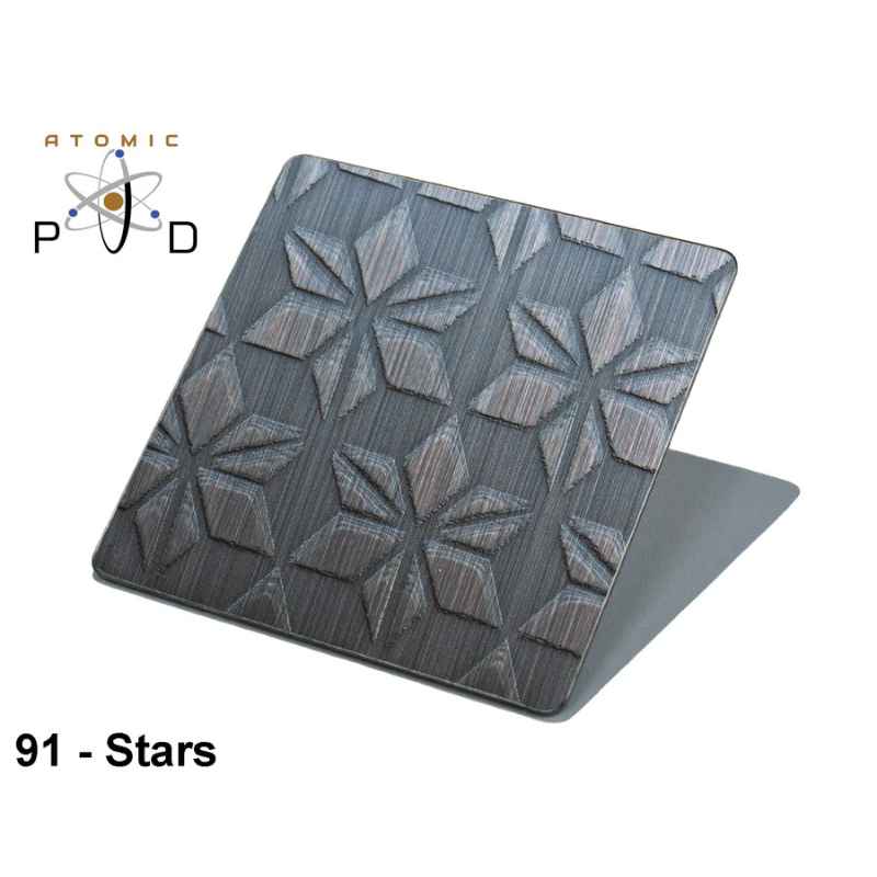 Stars Brushed Bronze Electroplated Stainless Steel Sheet Atomic PVD