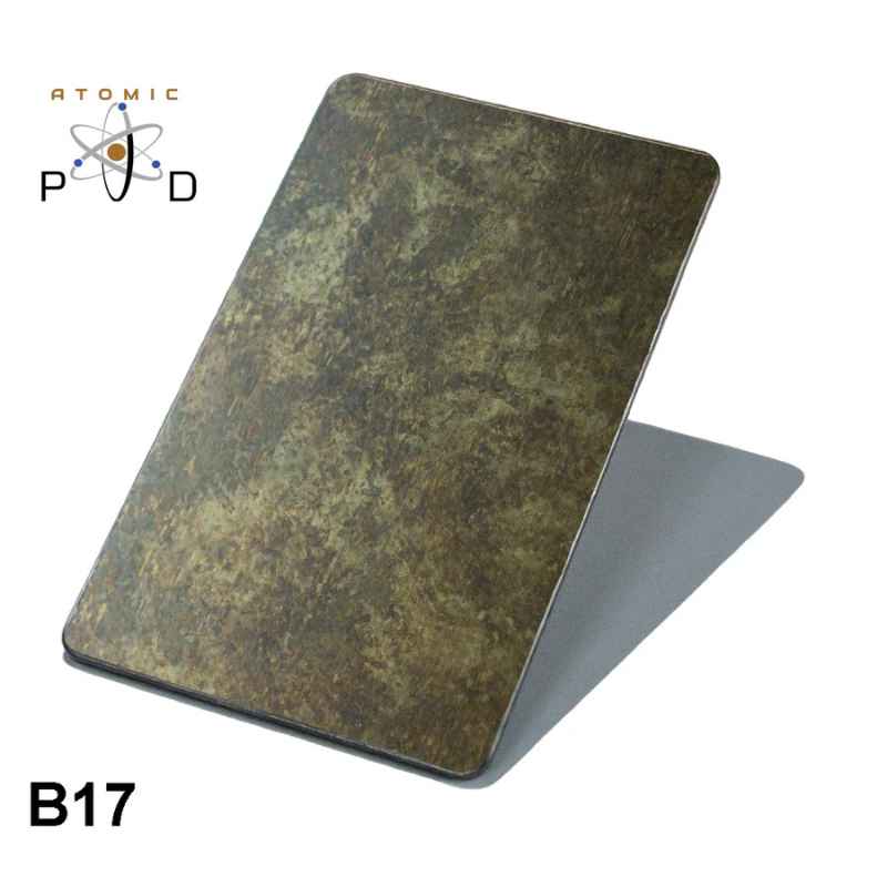 B17 Brown Patina Electroplated Finish Stainless Steel Sheet Atomic PVD