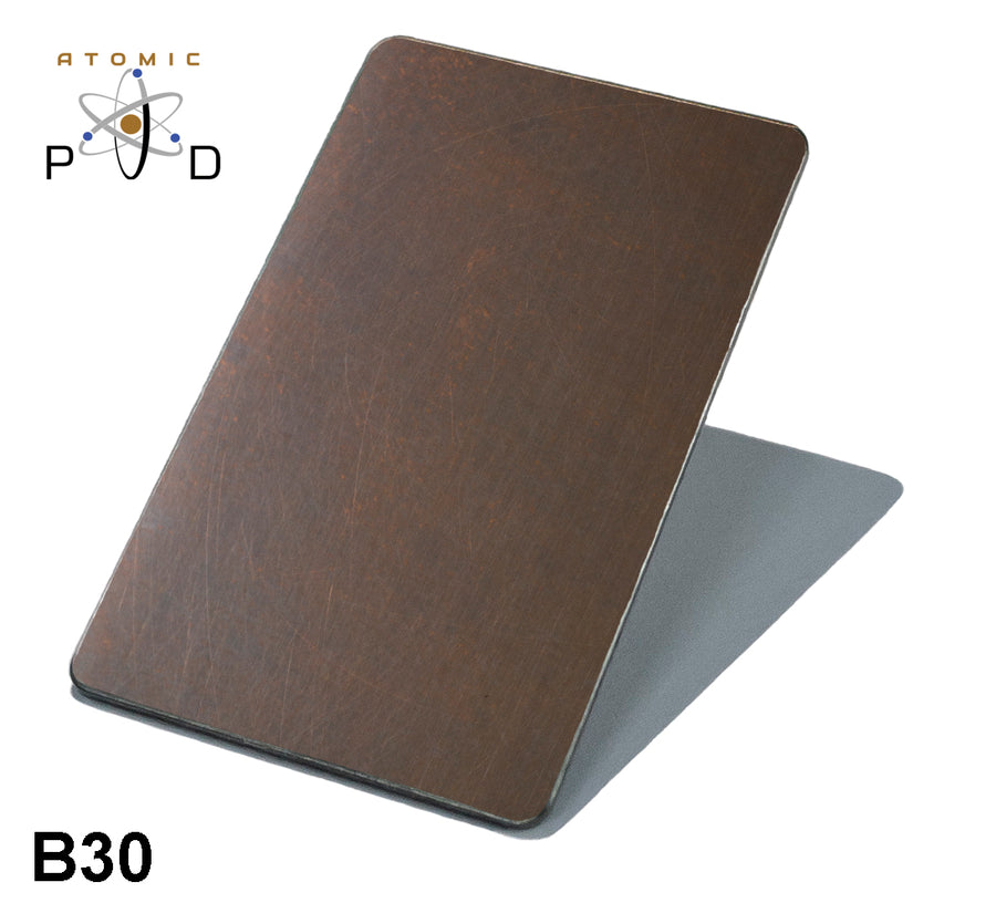 B30 Non Directional Brown Bronze Patina Stainless Steel Sheet Atomic PVD