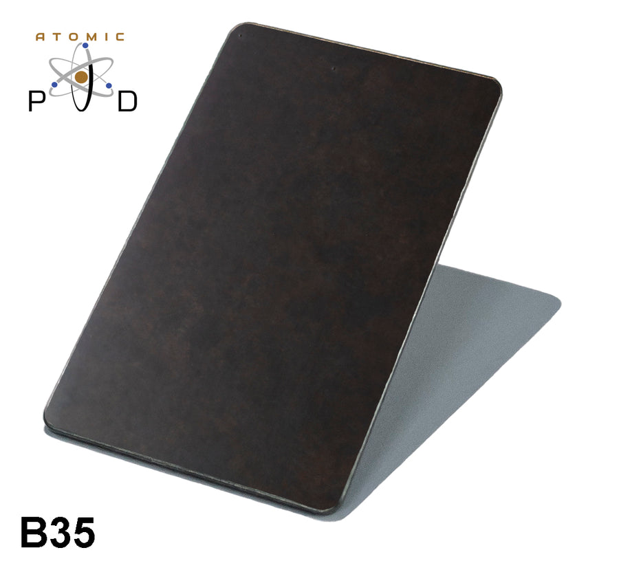 B35 Dark Brown Patina Electroplated Stainless Steel Sheet Atomic PVD