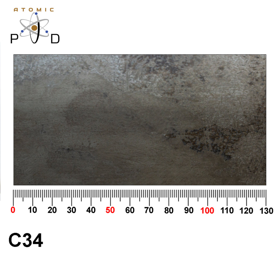 C34 Mottled Blackened Steel (Medium) Stainless Sheet Atomic PVD