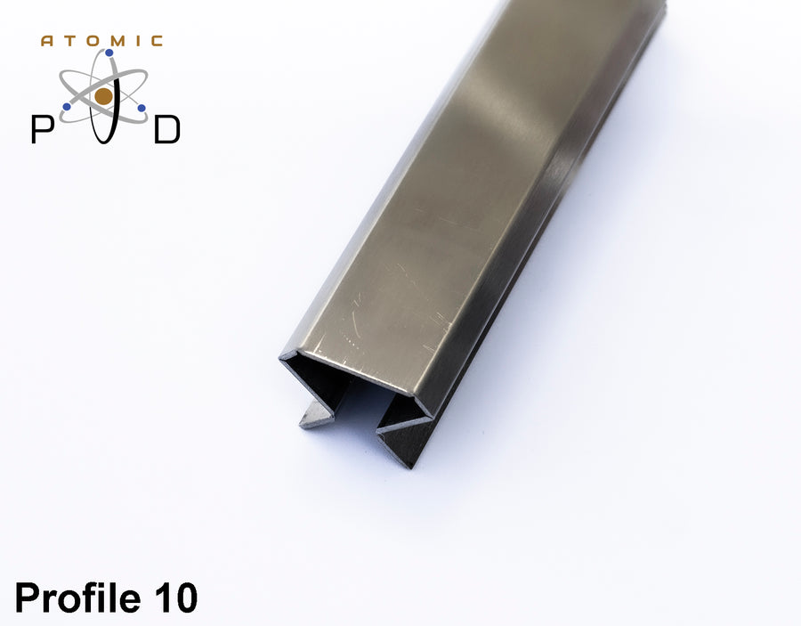 V Folded Profile 10 Stainless Steel Atomic PVD
