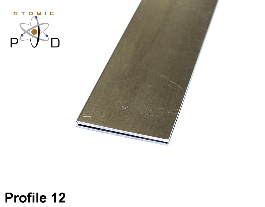 V Folded Profile 12 Stainless Steel Flat Bar Atomic PVD