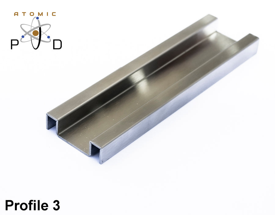 V Folded Profile 3 Stainless Steel Channel Atomic PVD
