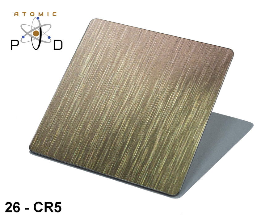 CR5 Gold Bronze Heavy Hairline PVD Stainless Steel Sheet Atomic PVD