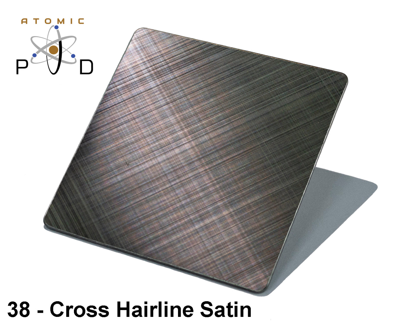 Cross Hairline Satin Polished Stainless Steel Sheet Atomic PVD