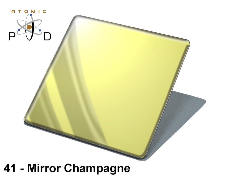 Mirror Polished Champagne Gold PVD Stainless Steel Sheet Atomic PVD