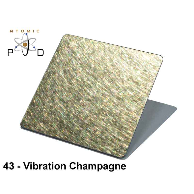 Vibration Non Directional Champagne Gold PVD Finish Stainless Steel Sheet Atomic PVD
