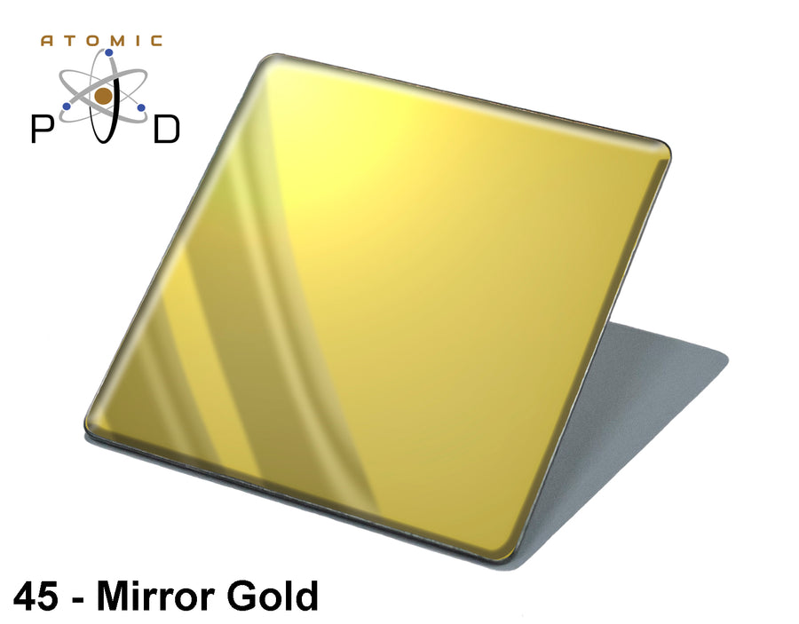 Mirror Polished Gold PVD Finish Stainless Steel Sheet Atomic PVD