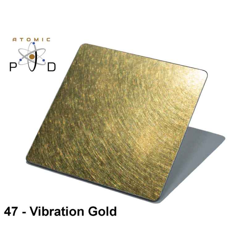 Vibration Non Directional Gold PVD Finish Stainless Steel Sheet Atomic PVD