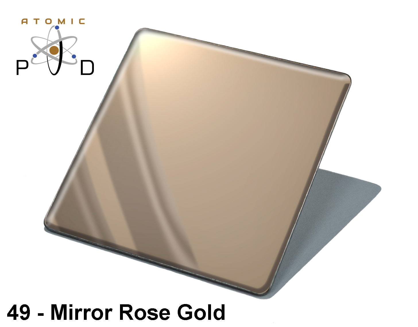 Mirror Polished Rose Gold PVD Finish Stainless Steel Sheet Atomic PVD