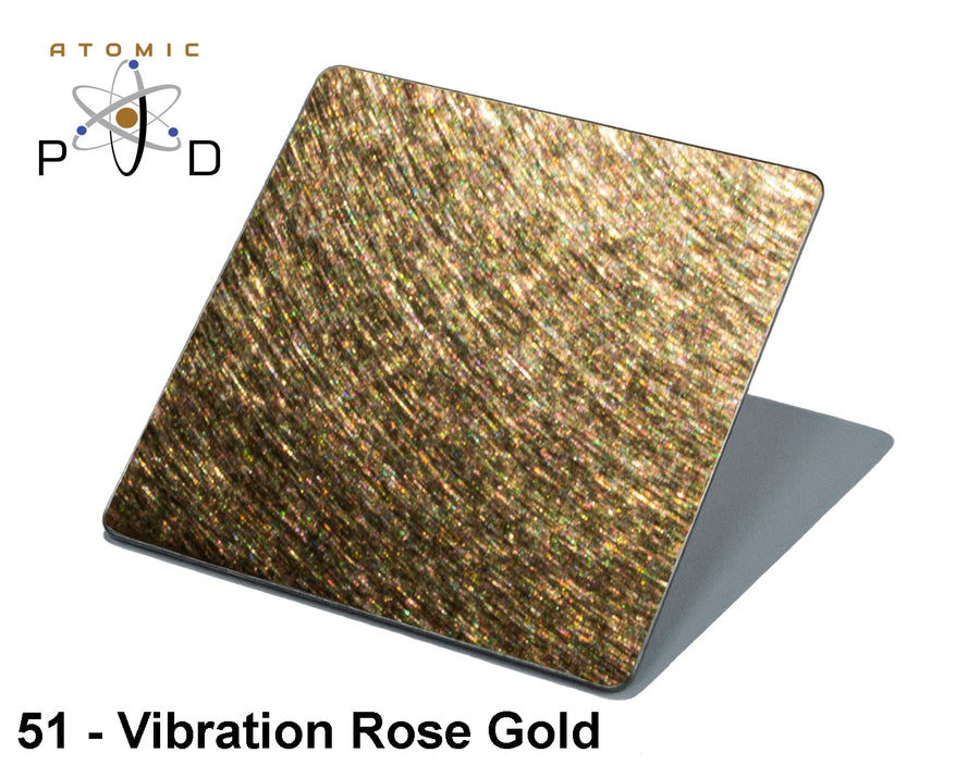 Vibration Non Directional Rose Gold PVD Finish Stainless Steel Sheet Atomic PVD