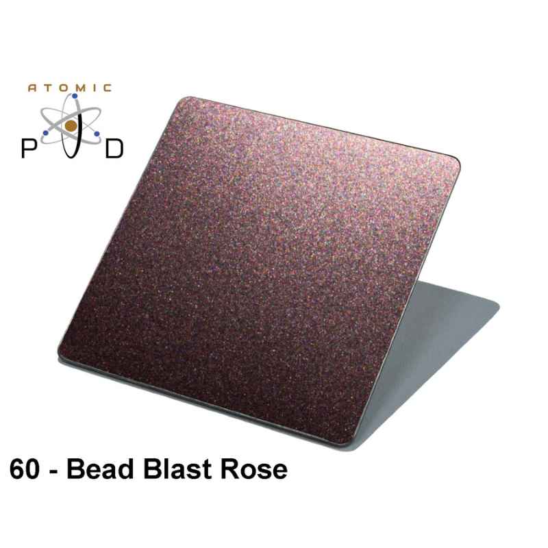 Bead Blast Rose PVD Finish Stainless Steel Sheet Atomic PVD