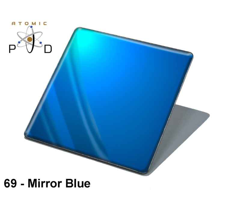 Mirror Polished Blue PVD Finish Stainless Steel Sheet Atomic PVD
