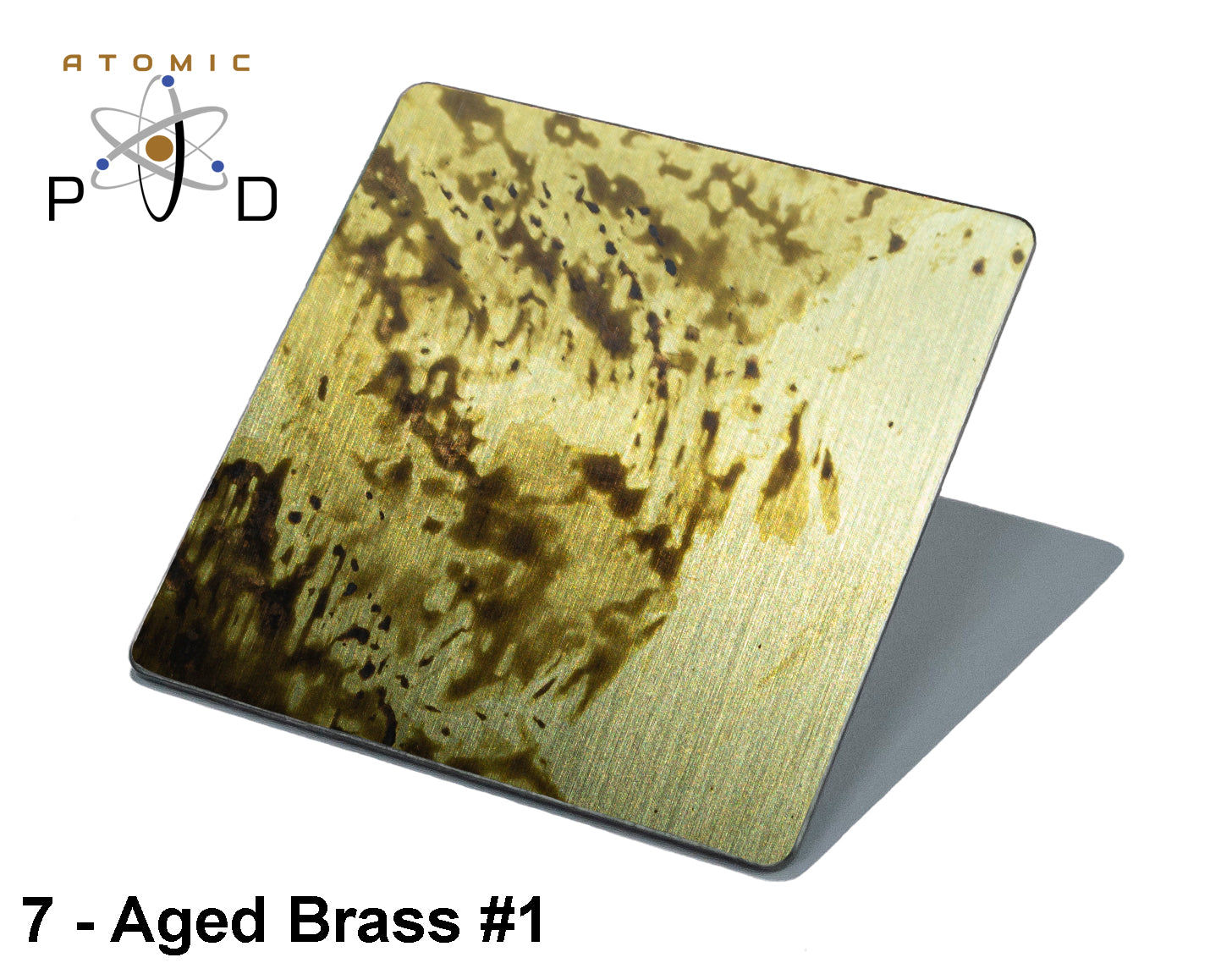 Aged Brushed Brass Electroplated Patina Finish Stainless Steel Sheet Atomic PVD