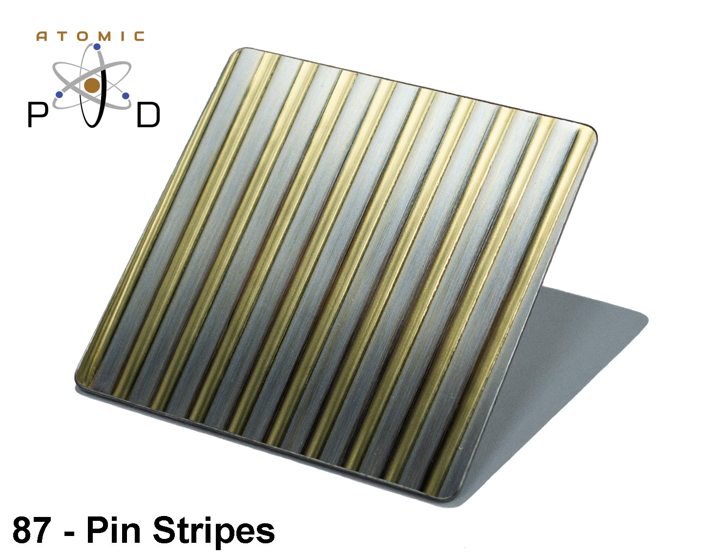 Pin Stripes Gold PVD Finish Stainless Steel Sheet Atomic PVD