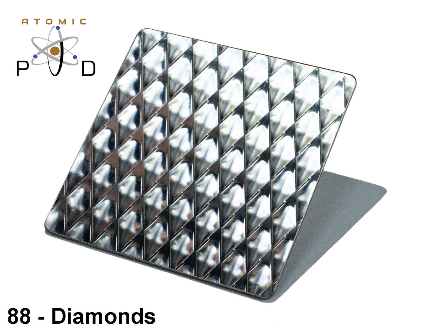 Diamonds Embossed Stainless Steel Mirror Polished Sheet Atomic PVD