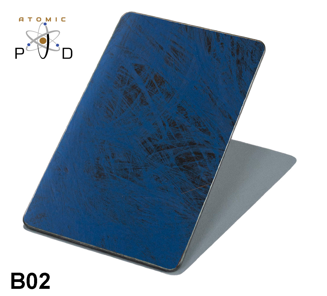 B02 Blue Patina Stainless Steel Sheet Atomic PVD