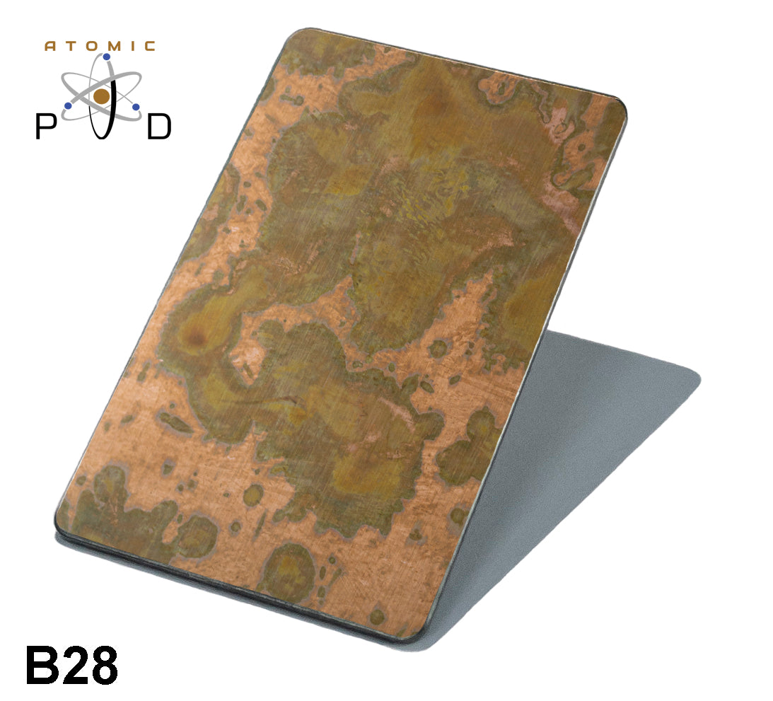 B28 patchy Copper Patina Electroplated Stainless Steel Sheet Atomic PVD