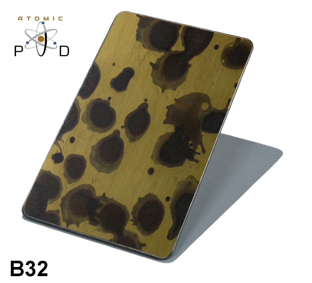 B32 Patchy Brass Bronze Patina Electroplated Stainless Steel Sheet Atomic PVD