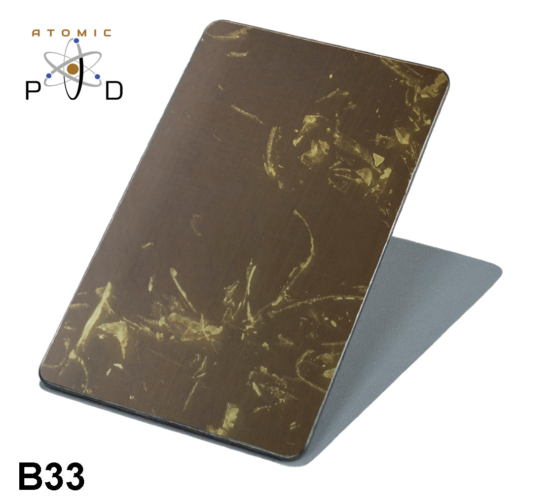 B33 Bronze Patina Electroplated Stainless Steel Sheet Atomic PVD