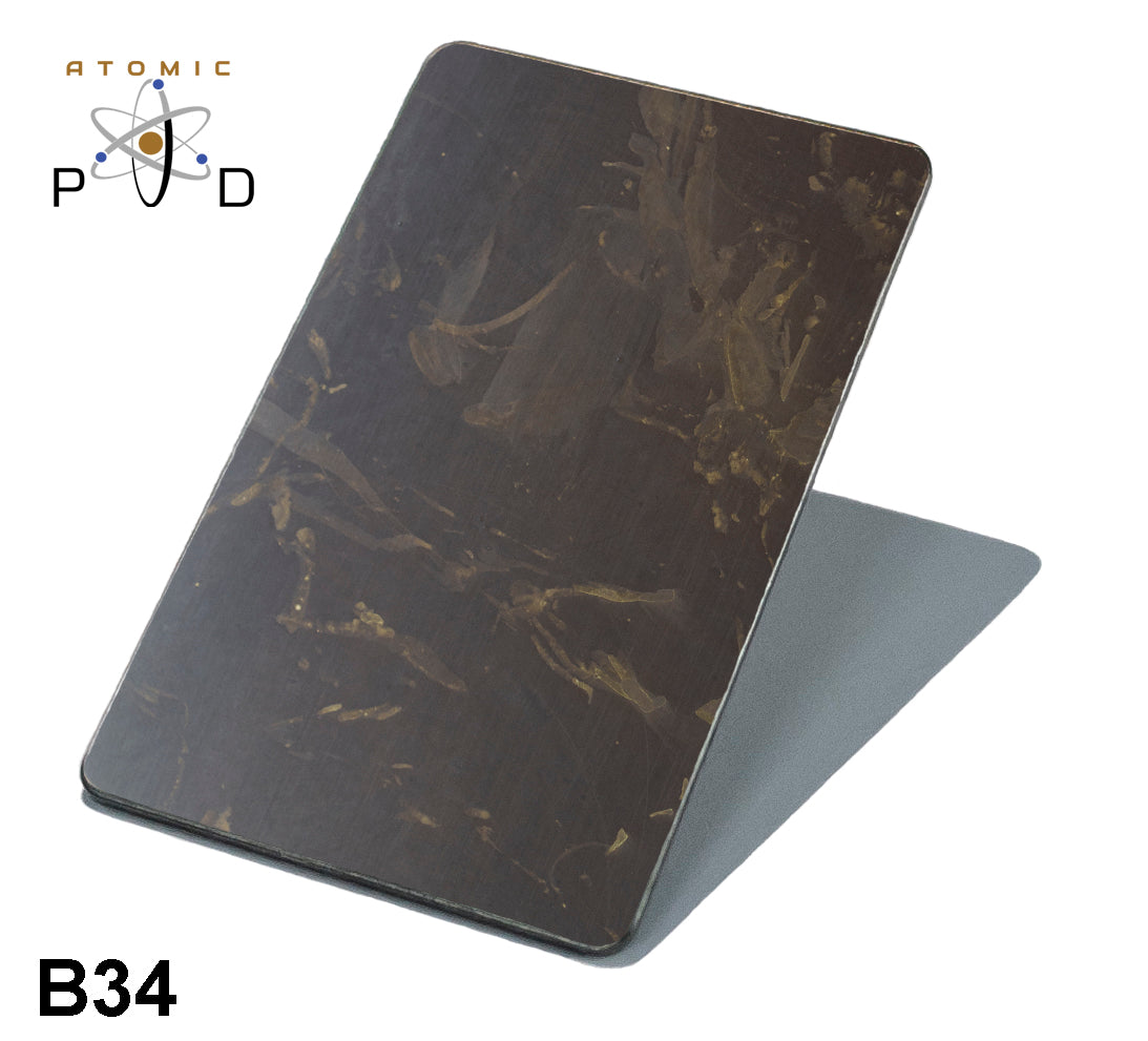 B34 Brown Patchy Patina Stainless Steel Sheet Atomic PVD