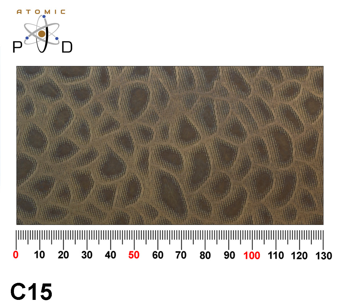 C15 Etched Bronze Patina Electroplated Stainless Steel Sheet Atomic PVD