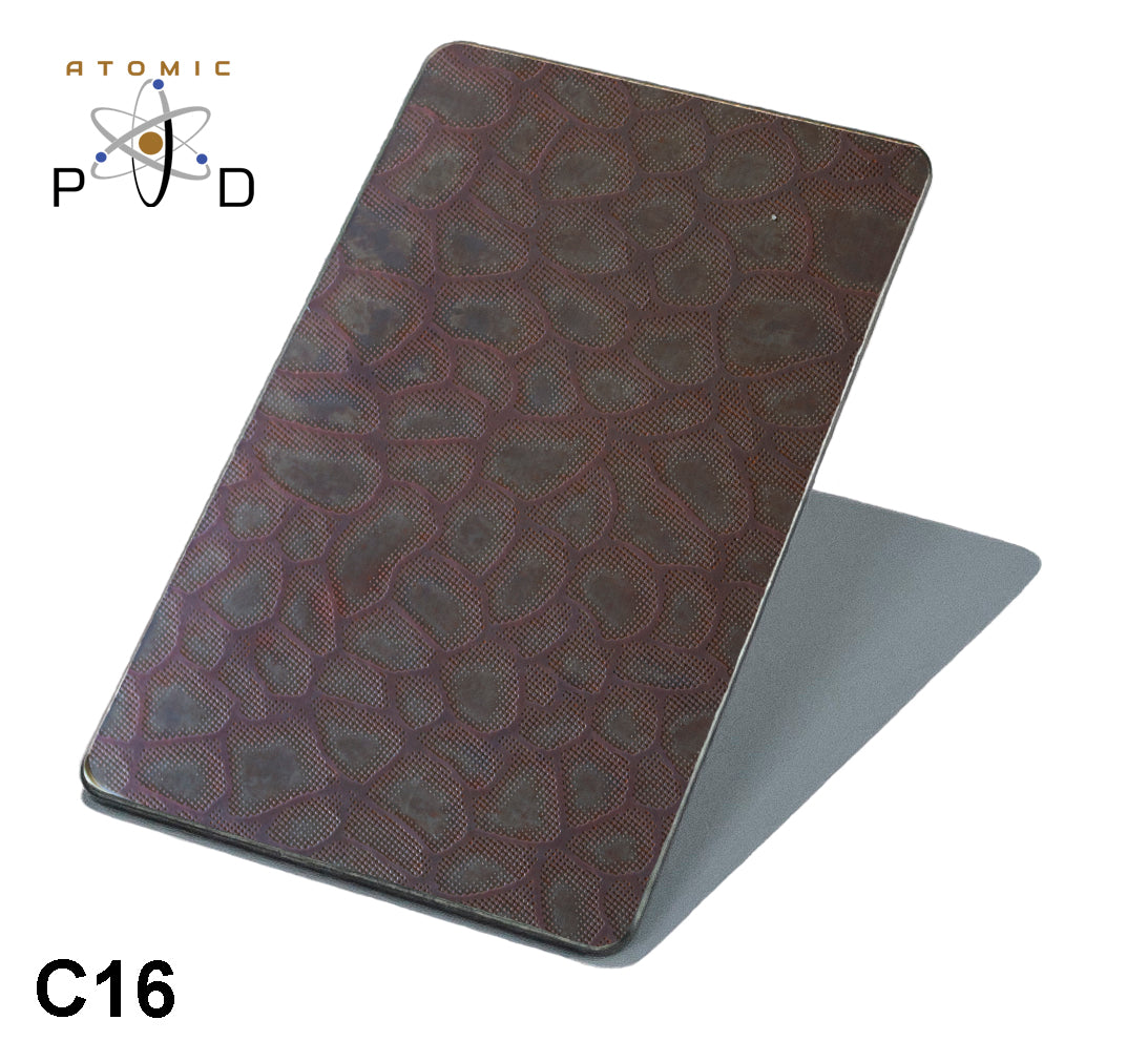 C16 Etched Copper Patina Stainless Steel Sheet Atomic PVD